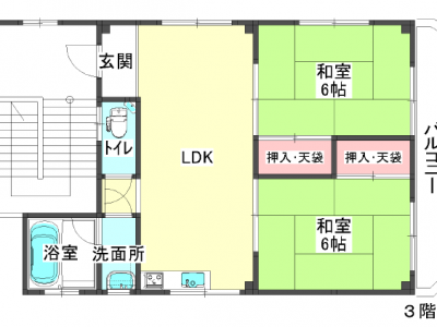 2ＬＤＫのお部屋です(間取)