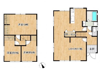 2025年8月リフォーム完了の3LDK ♪(間取)