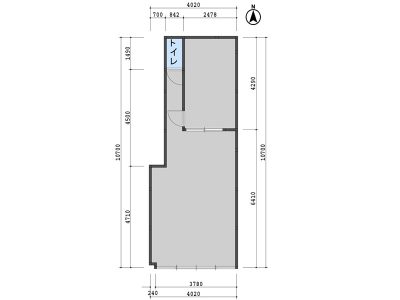 南向き、奥行きのある12.7坪。(間取) 南向き、奥行きのある12.7坪。(間取)
