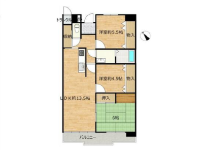 南向きの日当たりの良い3LDK♪(間取) 南向きの日当たりの良い3LDK♪(間取)