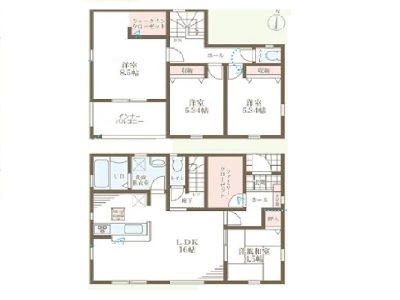 ご家族でのお住まいにちょうど良い4LDKの間取り(間取)