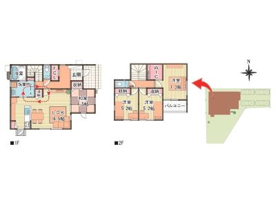 70坪超えのゆとりある敷地の4LDK♪(間取) 70坪超えのゆとりある敷地の4LDK♪(間取)