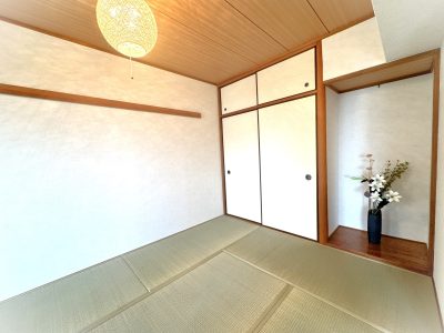 畳表替、クロス・襖張替しました♪