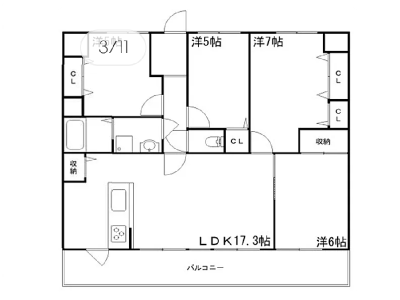 全室洋室の４ＬＤＫ♪(間取)