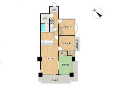 角部屋・3LDKの間取り(間取) 角部屋・3LDKの間取り(間取)